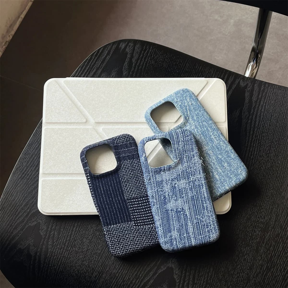 Custodia per telefono in PU denim jeans di lusso per iPhone 13 14 15 16 Custodie Pro Max per iPhone14pro/15pro/16pro Pantaloni attillati Cover