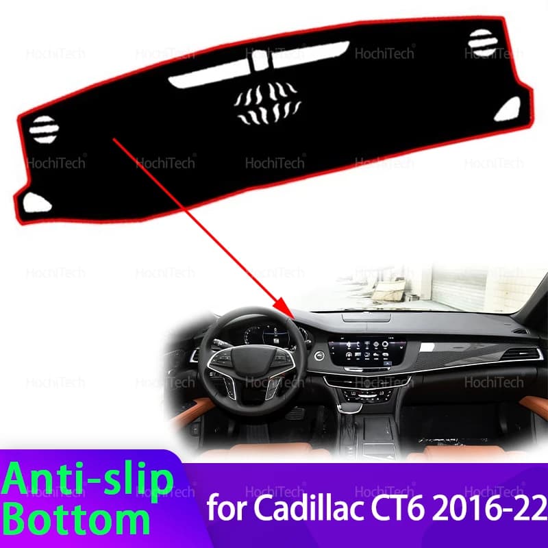 Per Cadillac CT6 2016-2022 Copertura del cruscotto Evitare la luce Pad Parasole Anti-UV Tappeti Tappetino antiscivolo Sinistra Destra Guida