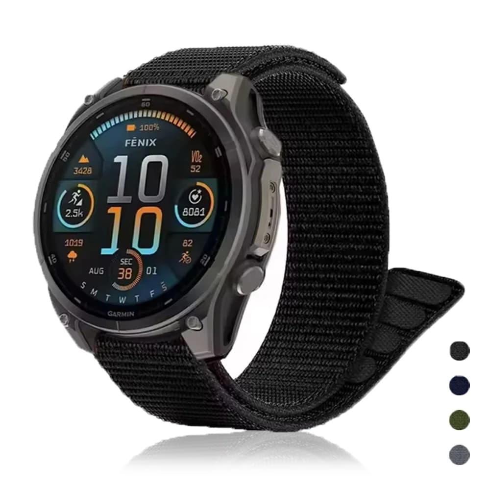 26mm 22mm cinturino in nylon a sgancio rapido per Garmin Fenix 8/7X/6X/5 cinturino ad anello EPIX 2 51mm/Enduro 3 cinturino intrecciato Correa