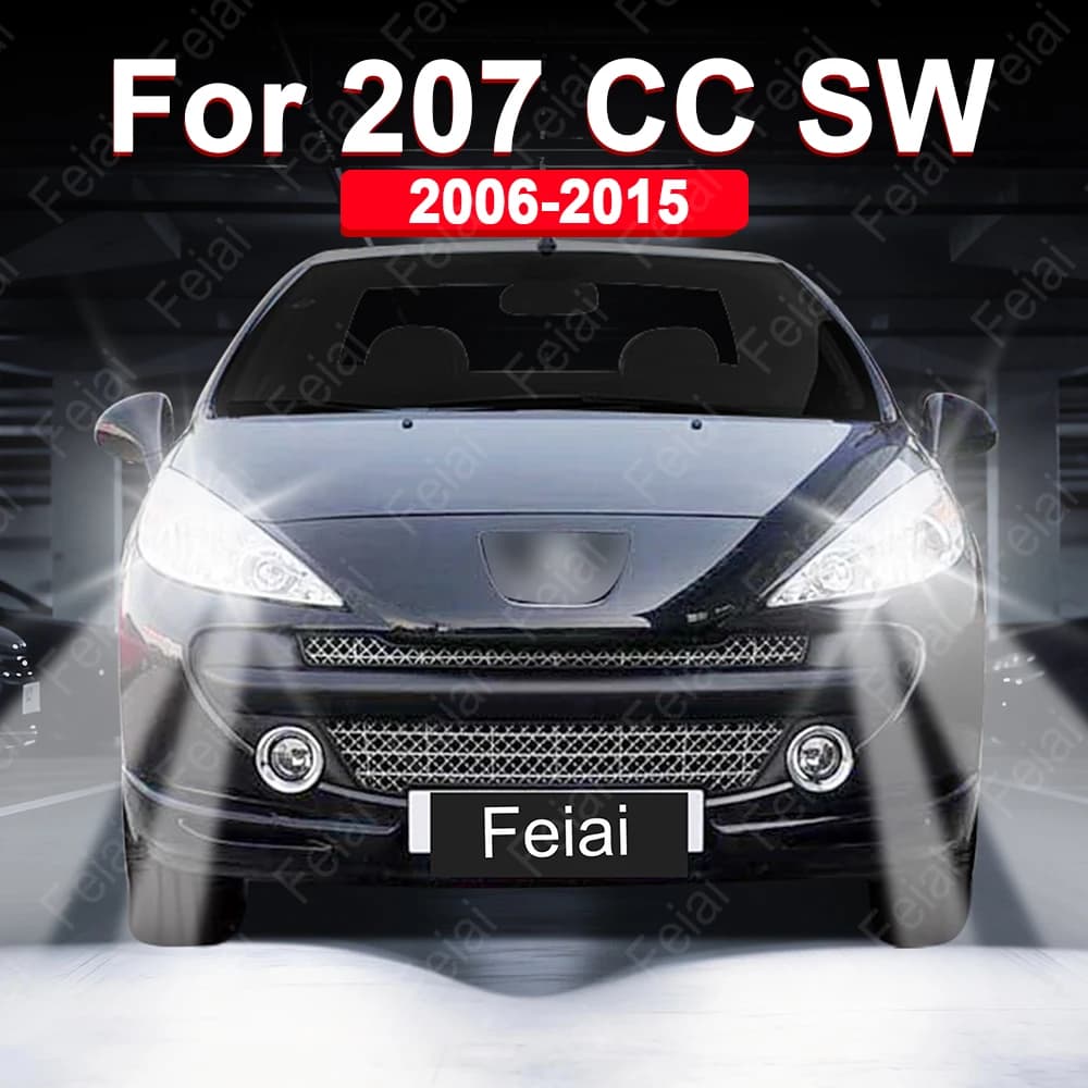 Lampadina LED H7 H1 per fari anteriori Peugeot 207 CC SW, accessori auto, fari ad alta potenza, 2006 2007 2008 2009 2010-2015