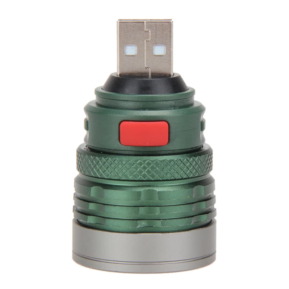 5-1PCS USB LED Power Bank Flashlight Head Lamp 3W Extension Light Torch 50m Max Beam Range Adjustable focal length Waterproof