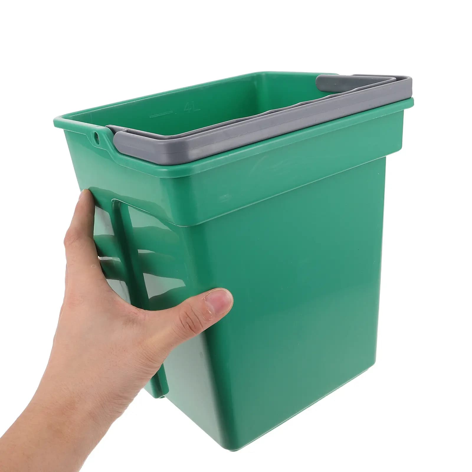 2Pcs Plastic Waste Baskets for Cleaning Trolley Multipurpose Utility Bucket Portable Water Container Commercial Office Home Use