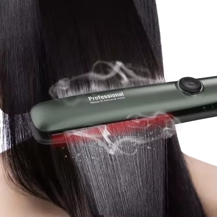 Piastra Professionale in Ceramica per Capelli con Display LED, Stiracapelli Elettrico a Vapore per Uso Domestico e Alberghiero