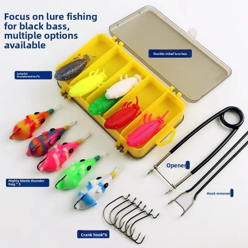 Grandi Scatole per Attrezzatura da Pesca a Doppio Strato, Contenitore Portatile per Esche, Valigetta Multi-Scomparto per Conservazione Esche e Attrezzi