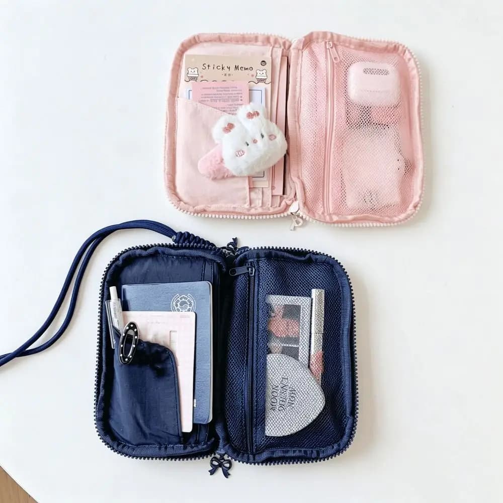 Card Holder PU Passport Bag Ultra-thin Ticket Holder Passport Holder Card Case Multifunctional Card Storage Bag