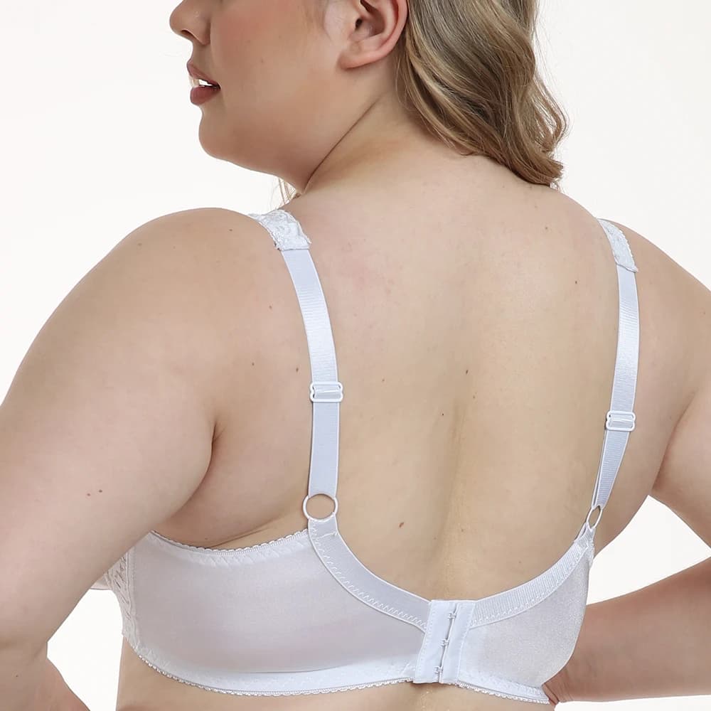 Reggiseni per donna Minimizzatore Reggiseno Plus Size Reggiseno di pizzo Supporto con ferretto Coppa piena grande Spalline sottili regolate DEFGH I