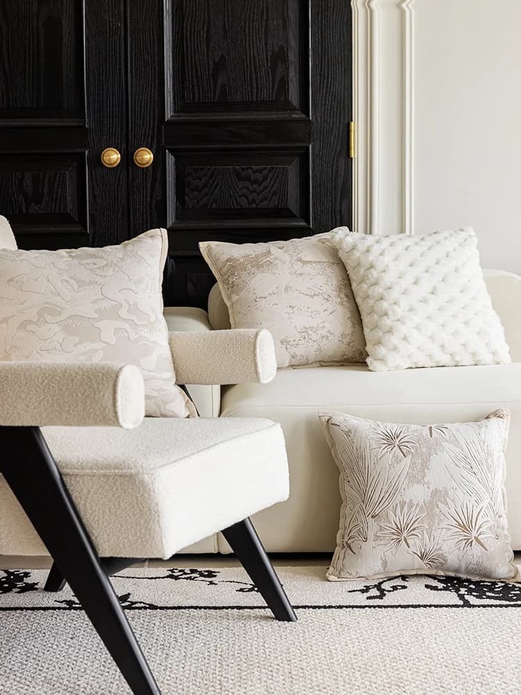 Fodera per cuscino da divano in stile nordico con imbottitura, per camera da letto scandinava, uso domestico, forma quadrata, fantasia floreale