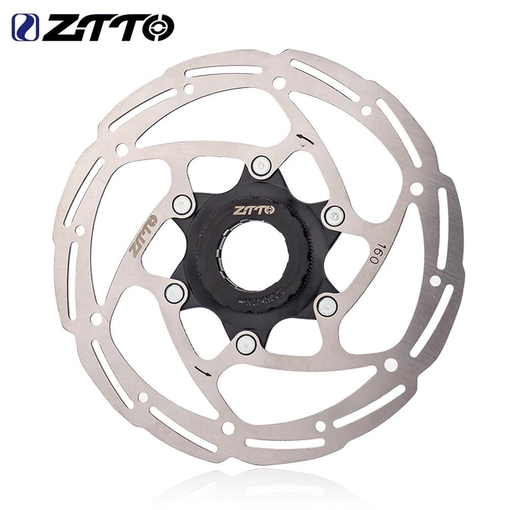 ZTTO Rotore del freno della bicicletta Blocco centrale Mozzo Mount 140 160 180 203mm Disco in acciaio ad alta resistenza 1.8mm per bici da strada MTB