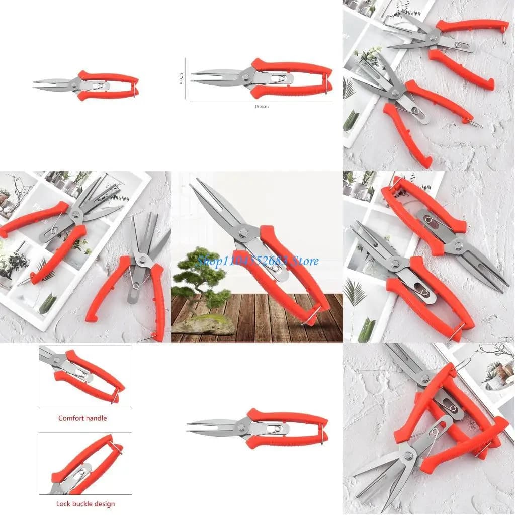 Y6GD Giardino Dritto In Acciaio Inox Potatore Cesoie da potatura Clippers Snips Bonsai Pianta Guarnizioni Forbici Lama