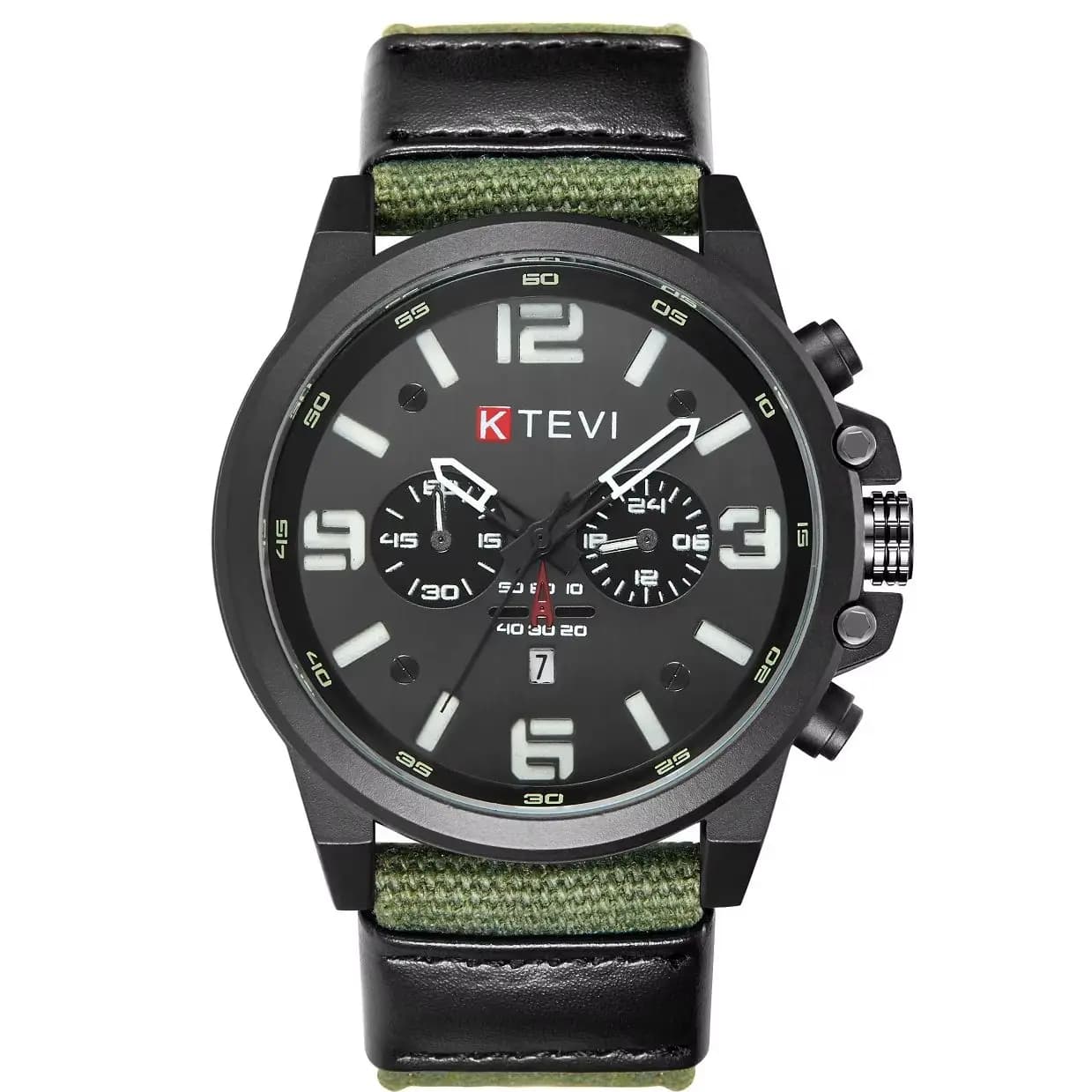 Mens Watches Top Luxury Brand Waterproof Sport Wrist Watch Chronograph Quartz Military Nylon Genuine Leather Relogio Masculino