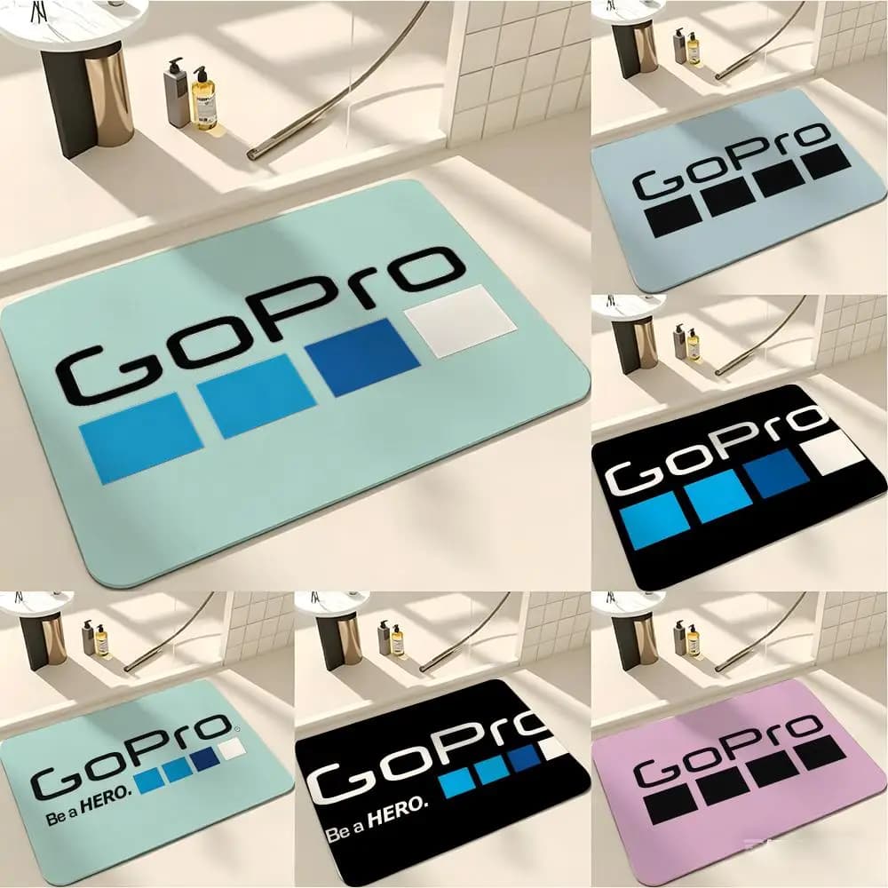 anime G-GoPro Floor Mat Absorbent Floor Mat Non-Slip Entrance Rug for Bathrooms Restrooms and Toilets