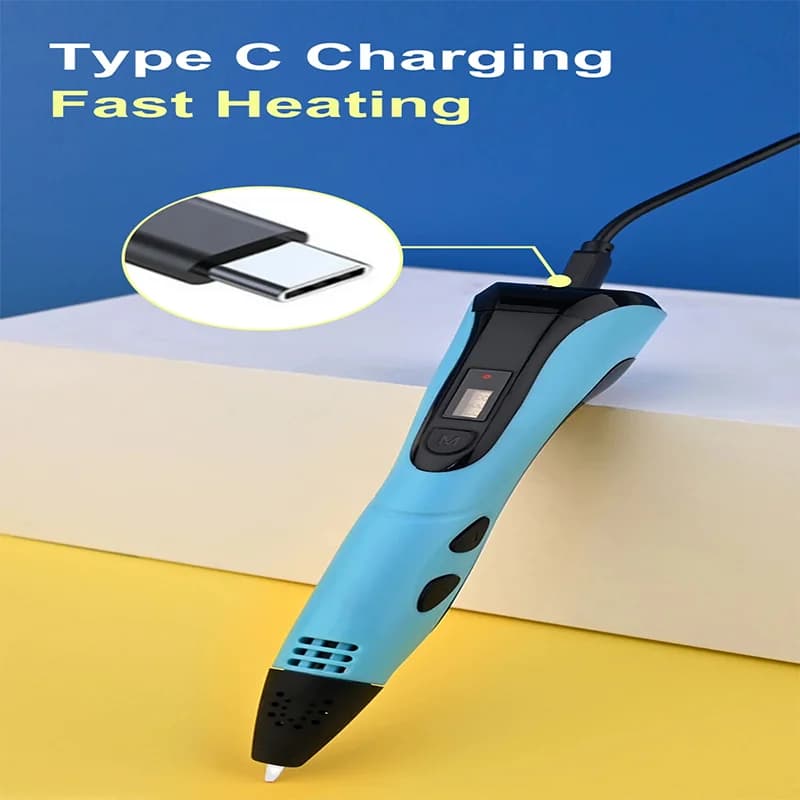 3D Pen For Kids Creatived Toy Diy 3D Printing Pen Type-C Rechargeable 3D Pens Set With 9M PLA Filament For Children Gift 2026
