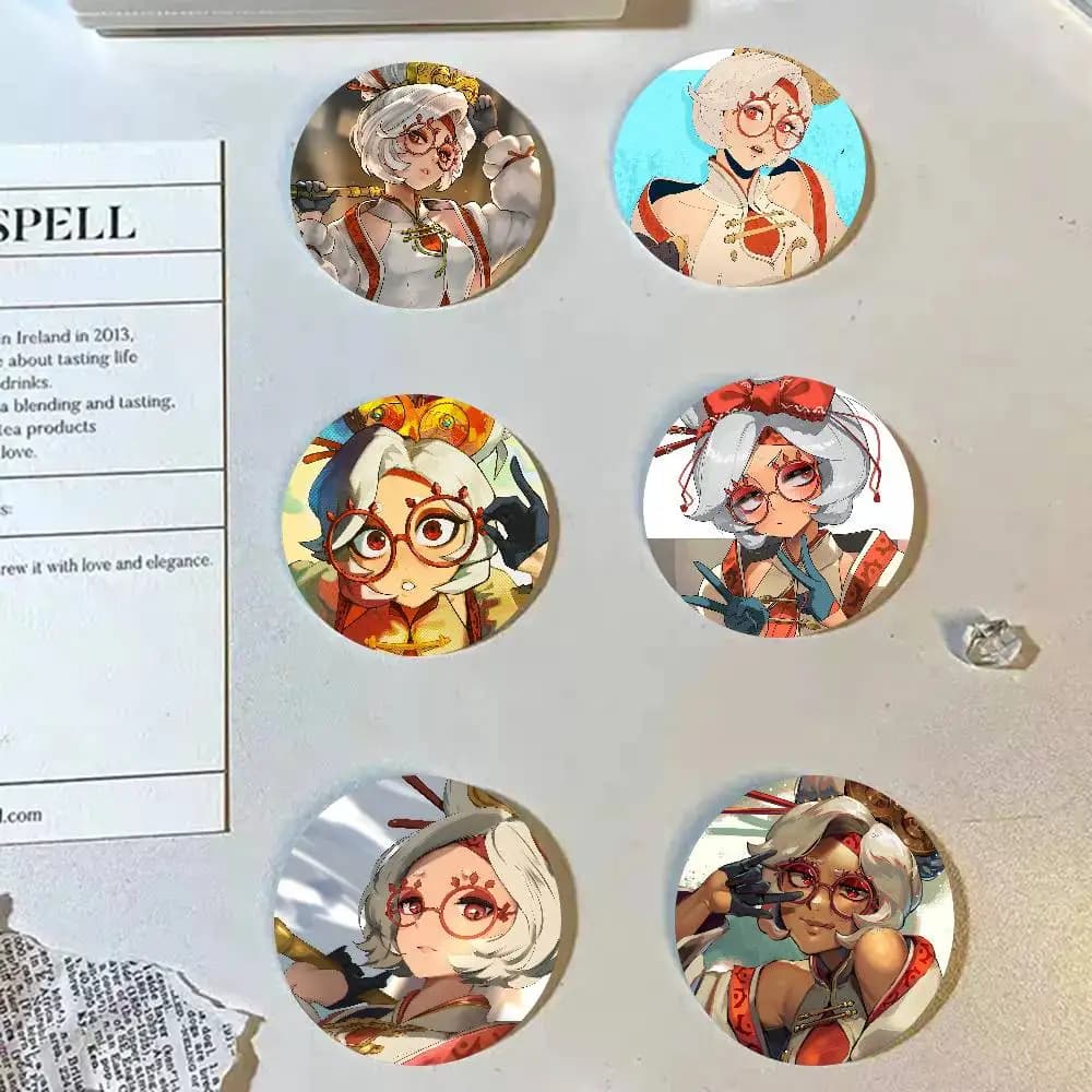 Spille con personaggi animati Prunia, distintivi a cartone animato per amici, accessori da collezione per zaini e vestiti, gioielli, regalo