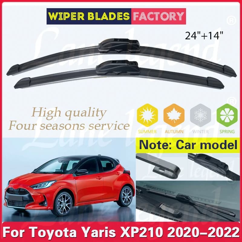 Per Toyota Yaris XP210 2020 2021 2022 spazzole tergicristallo anteriore per auto parabrezza spazzole antipioggia per finestre pulite di alta qualità 24 "14"