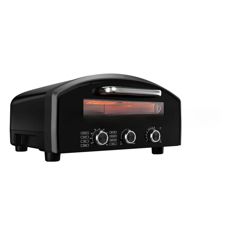 Outdoor gas 12-inch pizza stone automatic rotation round pizza stone manual rotation gas pizza oven