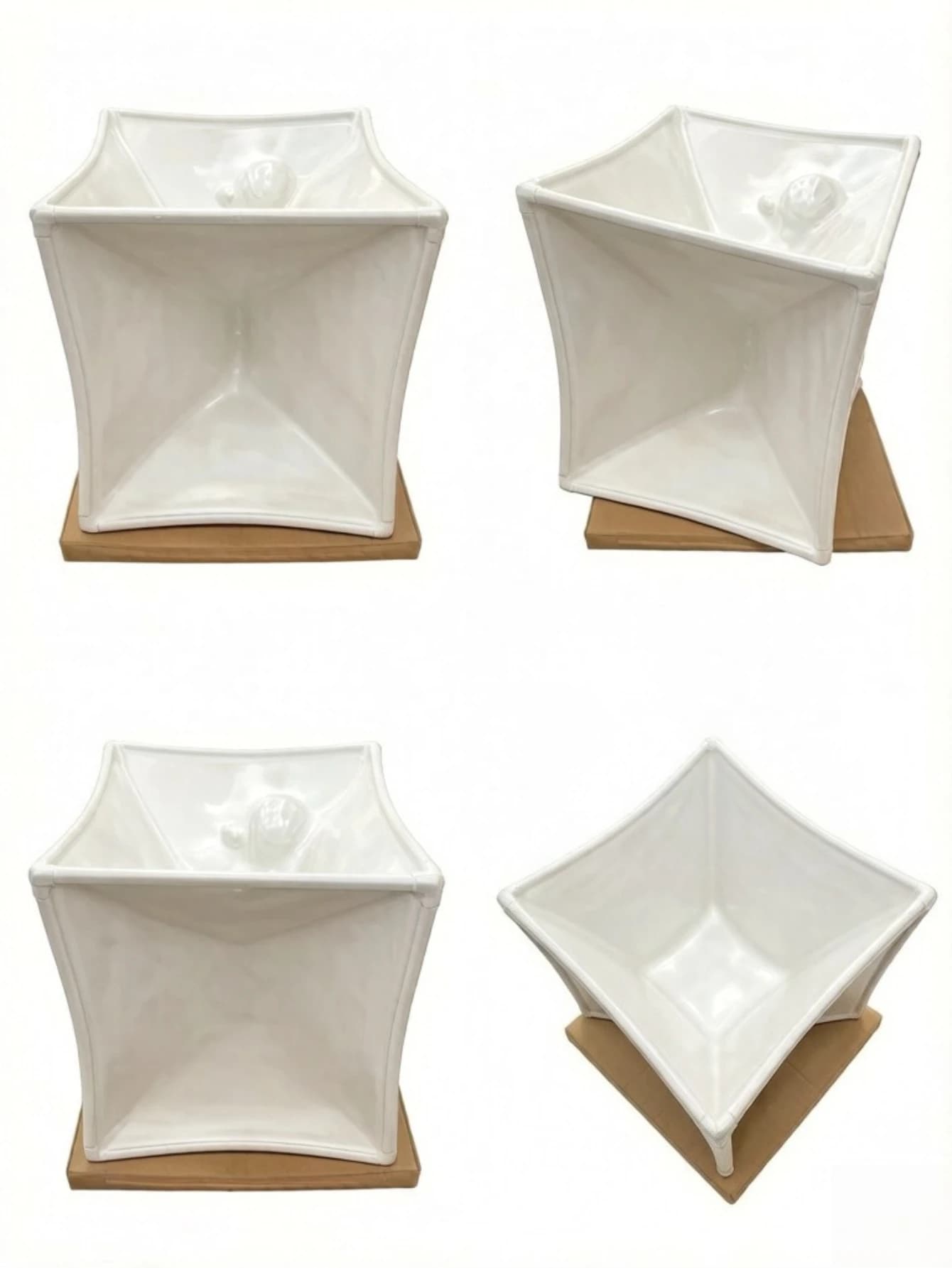 Body in gomma bianco personalizzato fatto a mano, stile cubo, per il corpo, con effetto sottovuoto, per clubwear