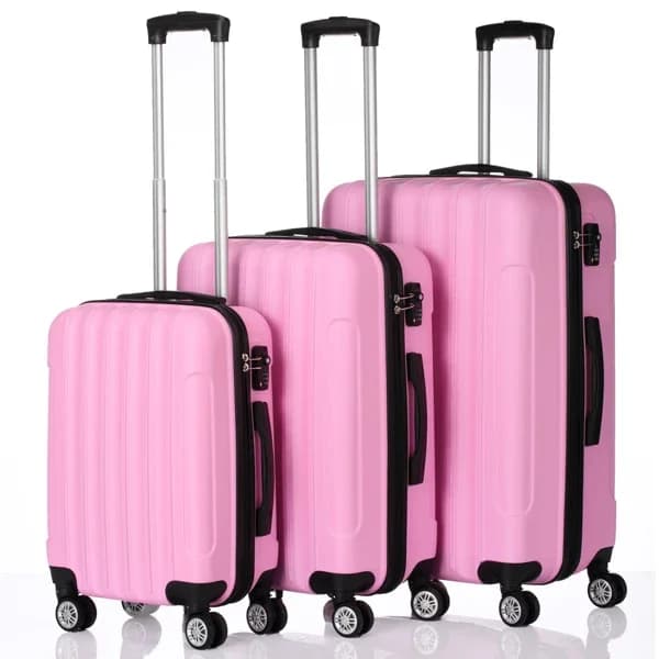 3 in 1 Luggage Sets Lightweight Durable Hard Shell Suitcases Featuring 360 Degree Spinner Wheels TSA Lock Expandable Space Perfect for Business Travel Family Vacation and Holiday Trips