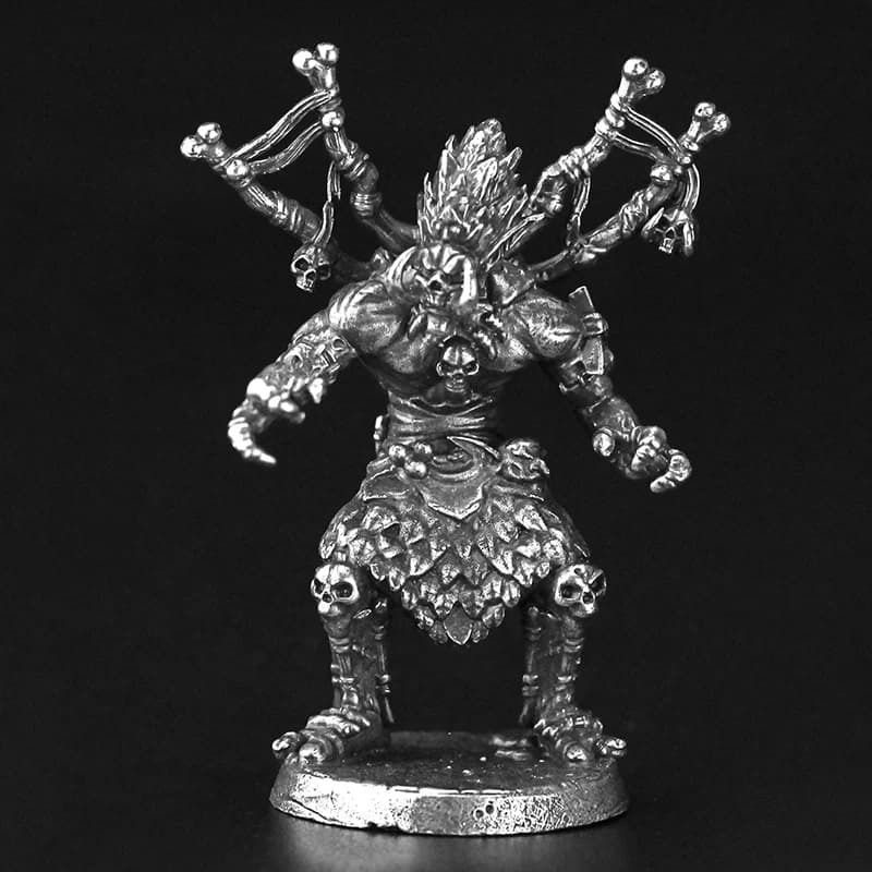 2025 Statuetta in Metallo Bronzo Tribale Guerriero Troll, Modello Artigianale per Gioco da Tavolo, Scacchi, Ornamento, Micro Scultura