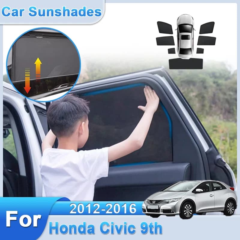 Copertura Completa Maglia Parasole Per Honda Civic 9th 2012 2013 2014 2015 2016 Anti-Uv Isolamento termico Protezione Solare Visiera Accessori Auto