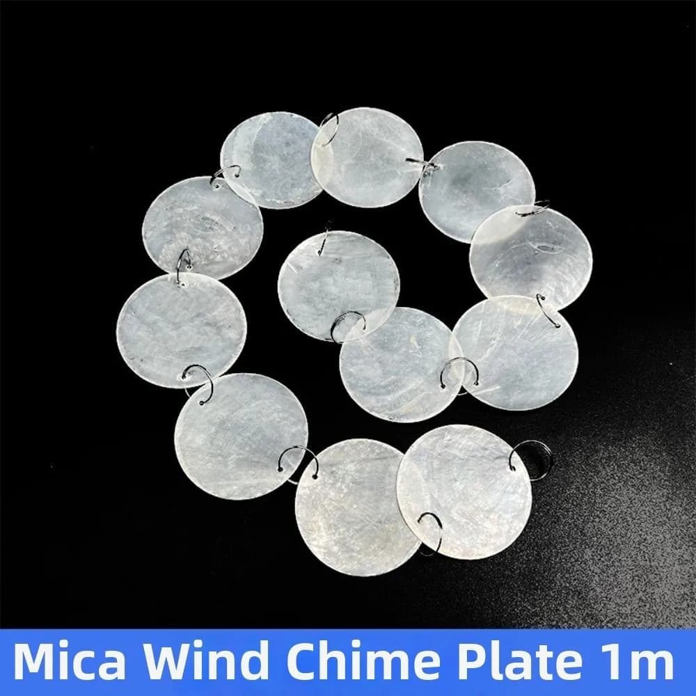 New Round Shell Ornaments with Holes Natural White DIY Shell Wind Chimes Flat Shell Beads Shell Pendants Home Decor