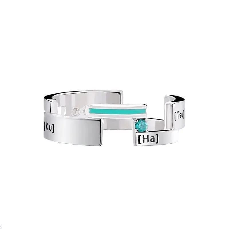 Kawaii Hatsune Miku Rin Len Cosplay Ring Anime Accessories 925 Ornaments Cartoon Necklace Pendant Couple Jewelry Ring Girl Gift