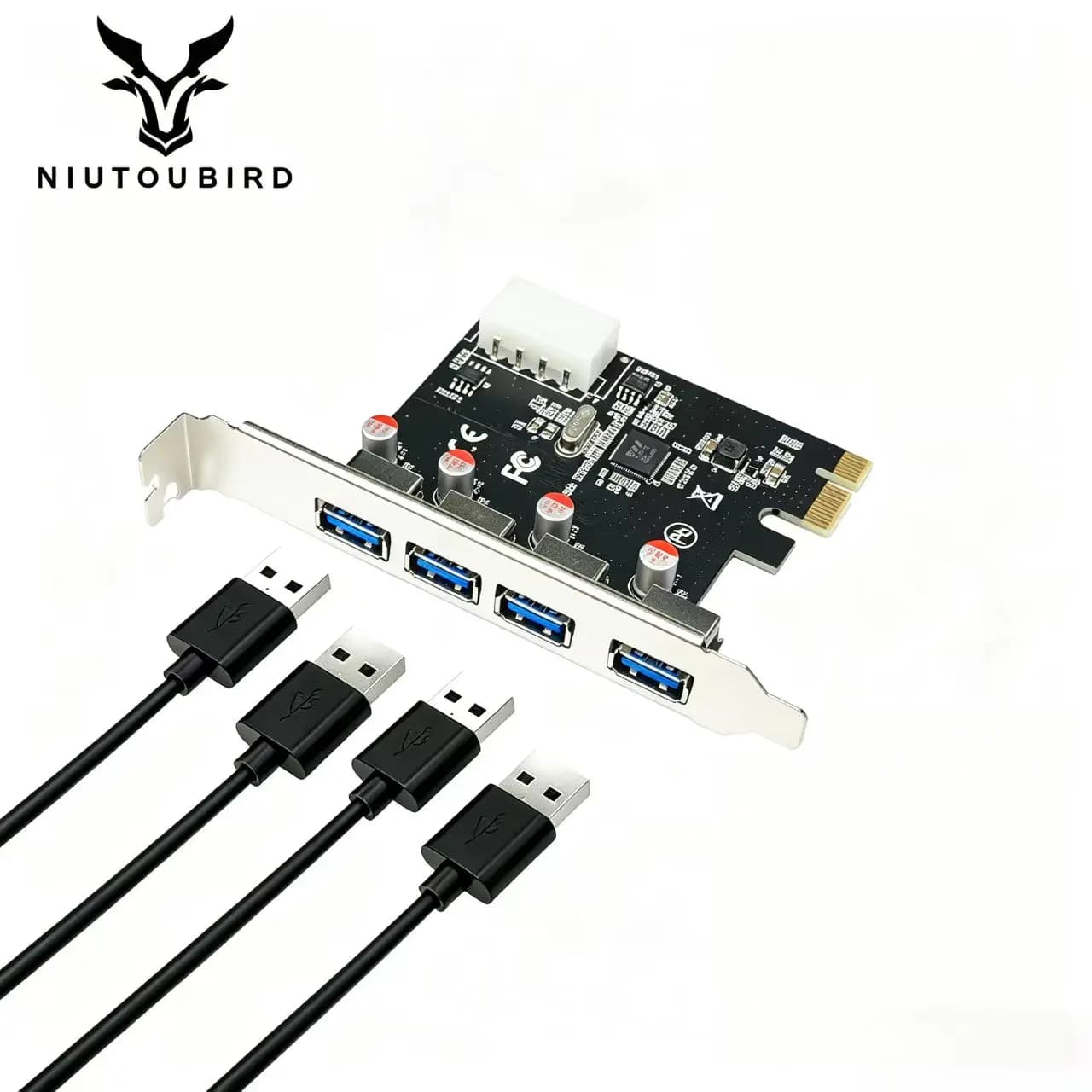 Scheda di Espansione PCI-E USB 3.0 a 4 Porte, Adattatore HUB USB 3.0 PCIe, Controller USB 3.0 a 4 Porte