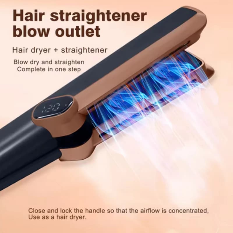 Professional 2-in-1 plate and hair dryer: Heatable Leasing Plate and Air Flow Hair Dryer and Bagnati Hair Dryer