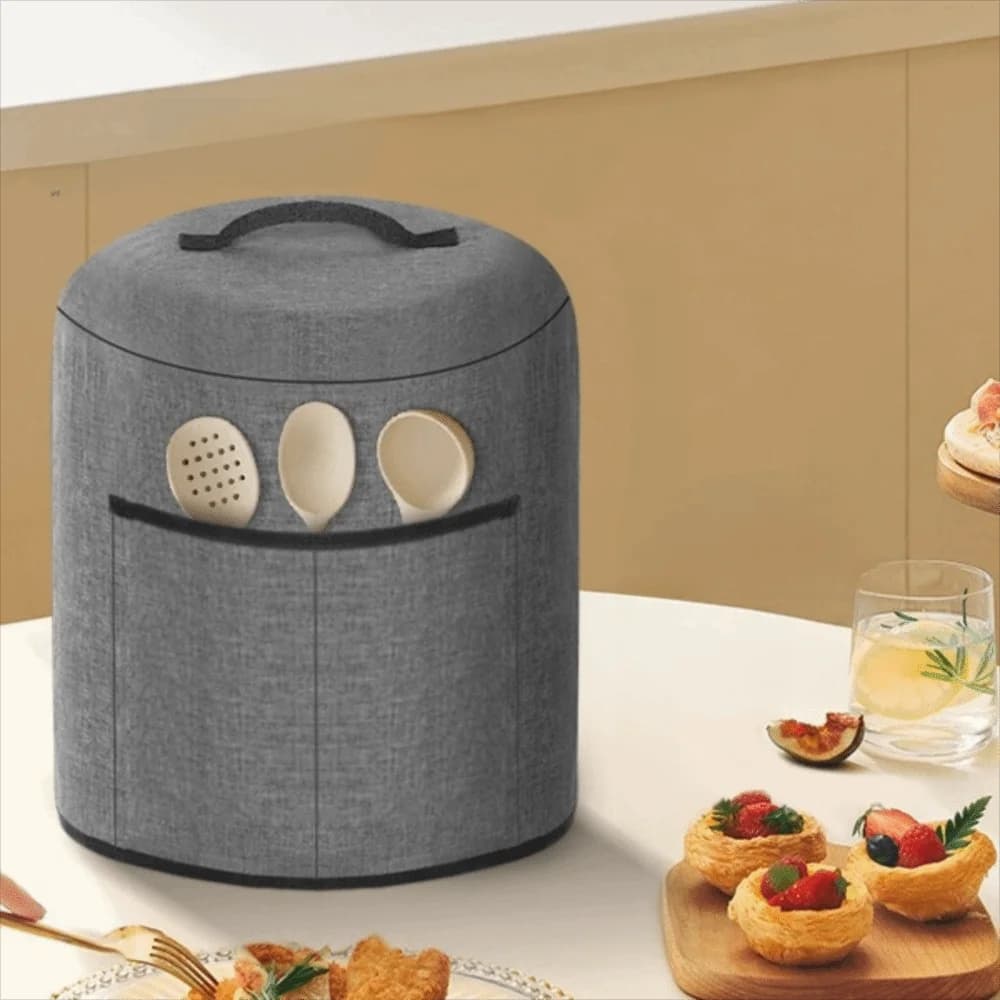 Oxford Cloth Air Fryer Dust Cover with Pocket Oil-resistant Kitchen Pressure Cooker Cover Reusable Washable