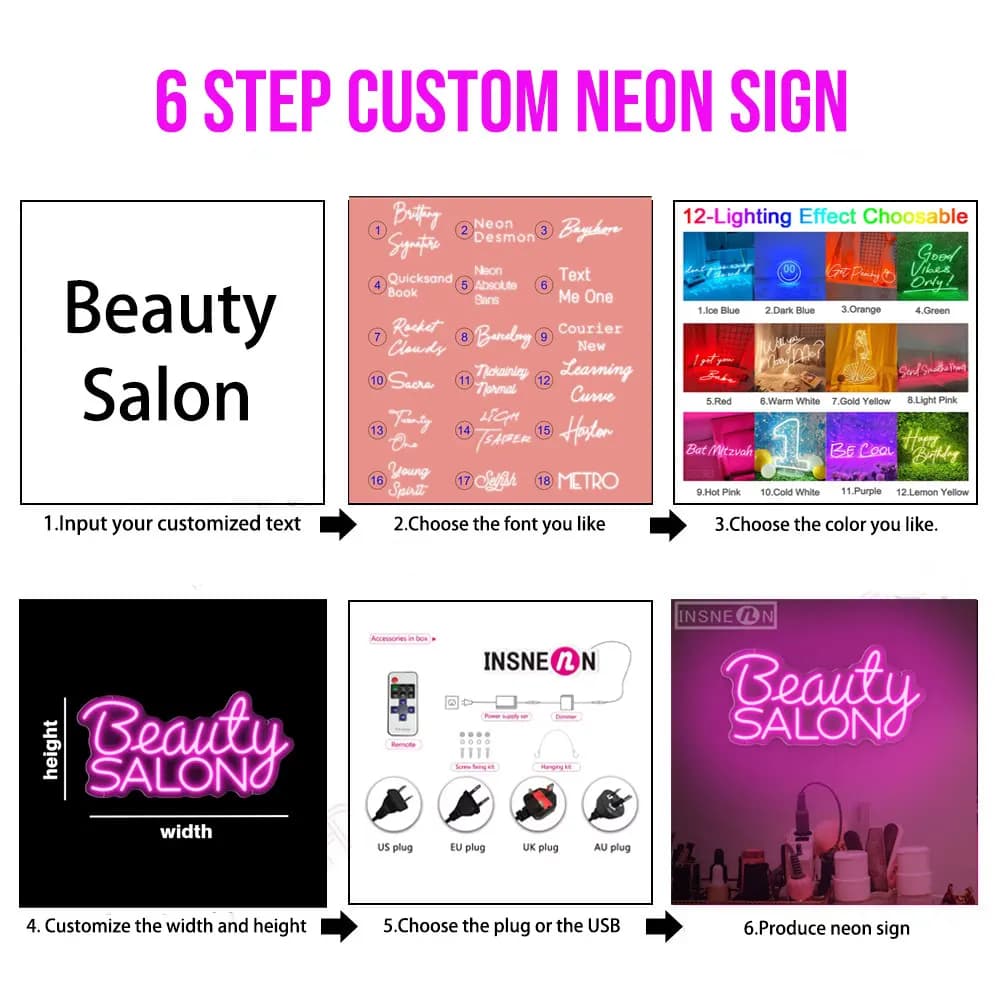 Insegne al Neon Personalizzate con Luce LED