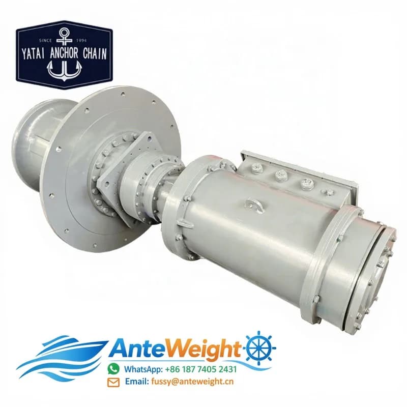 100KN Steel Anchor Windlass Marine Hydraulic Electric Vertical Rope Capstan for Replacement/Repair