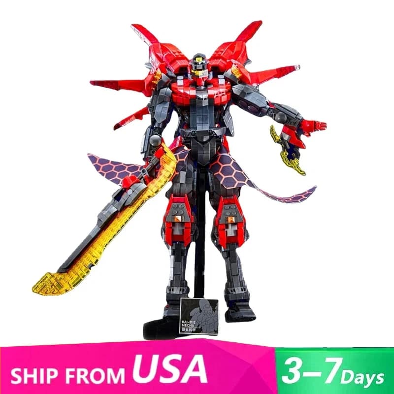 2365 Pezzi MOC Mech Warrior Blocchi da Costruzione Personaggi Anime Modello Giocattoli Assemblabili Regalo per Bambini Ragazzi Collezione Decorazione