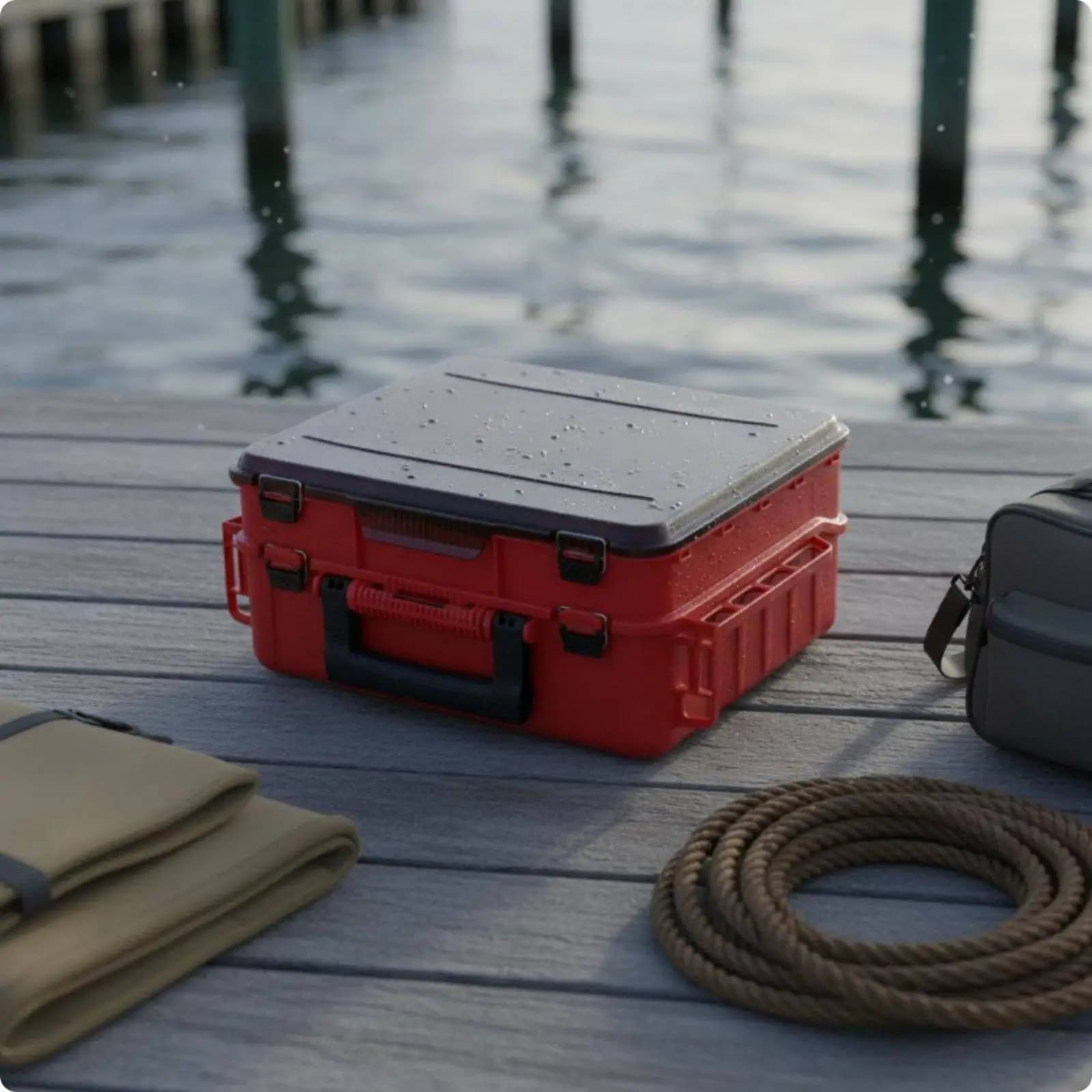 Double-sided Fishing Organizer Box Practical Fishing Lure Storage Box for Trips Tackle Carrier Box for Easy Gear Access