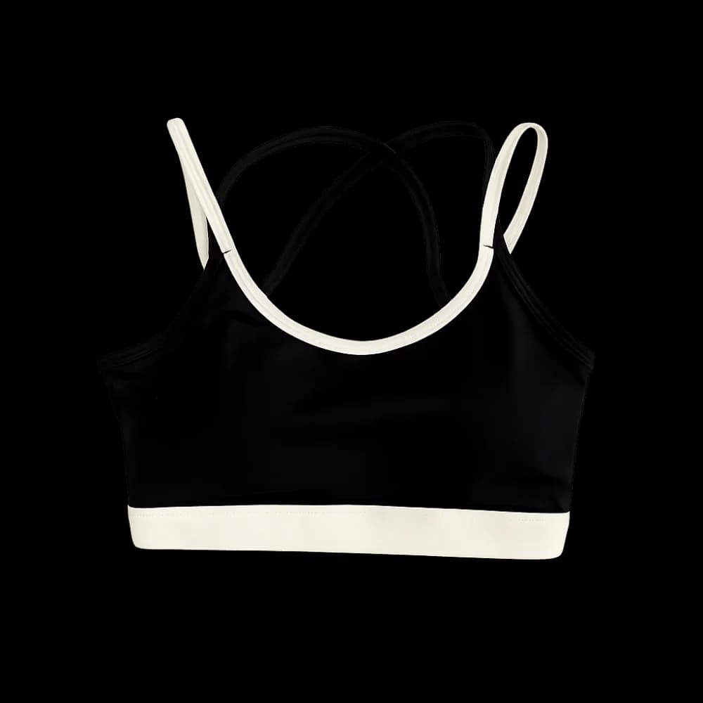 Sport bra without stitching with interlocked shoulder straps, Anti-shock, for workout and fitness, Breathable lingerie for women, Ideal for racing
