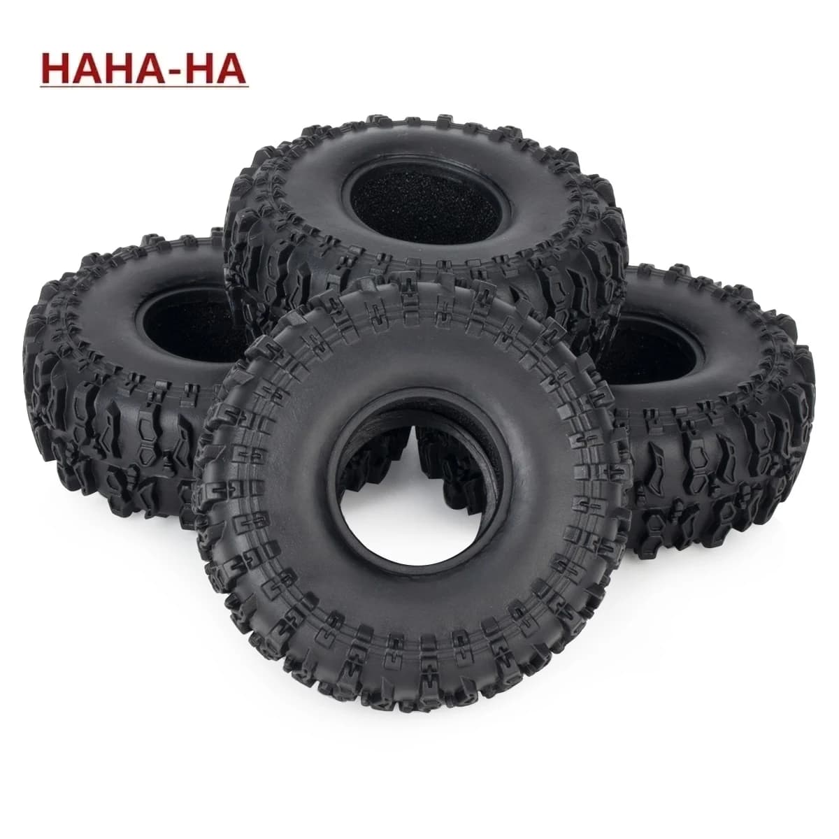 4 pezzi 62mm 1.0 "pneumatico in gomma morbida per 1/18 1/24 RC Crawler Car Axial SCX24 TRX4-M parti di aggiornamento accessori