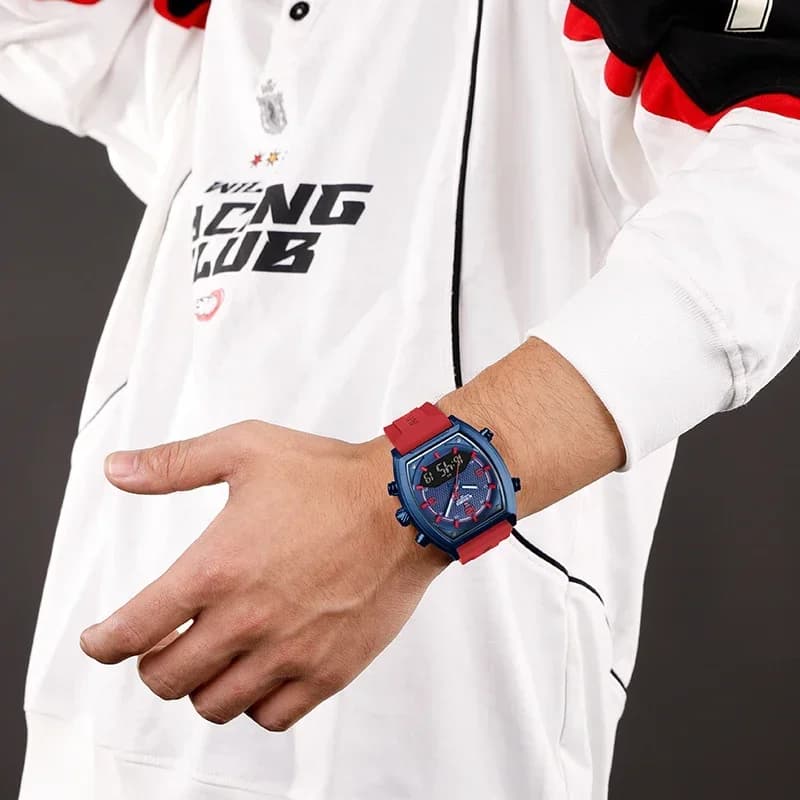 2025 NAVIFORCE Military Watch Army Men's Watches Dual Time Display 3ATM Water Resistant Man Sports Outdoors Wristwatch Clocks