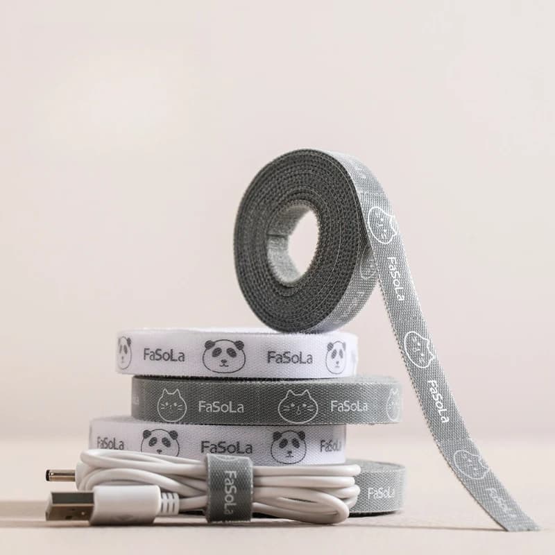 Home Cartoon Tearable Velcro Cable Ties Data Cable Organizer Desktop Wire Organizer Fixed Straps