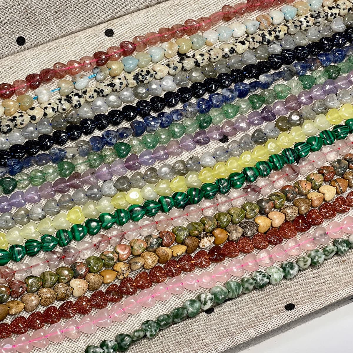 Natural Semi-Precious Amazonite/Cinene Heart Isolation Beads 6.5mm For Jewelry Making DIY Necklace Bracelet Earrings Accessory