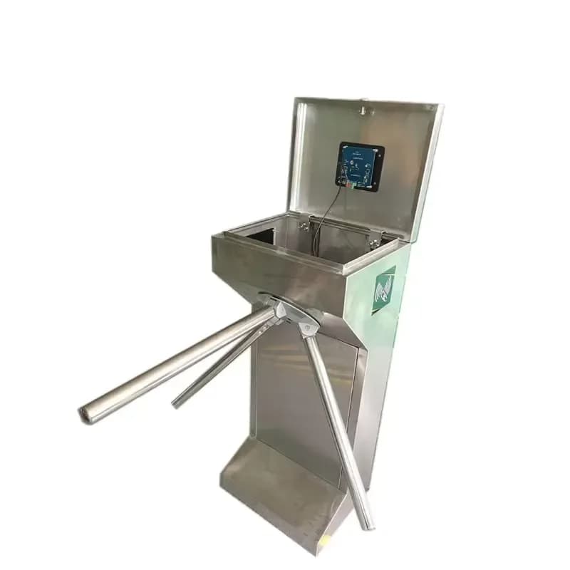 Tornello a tre bracci con solenoide a molla ed elettromagnete per sistemi di controllo accessi