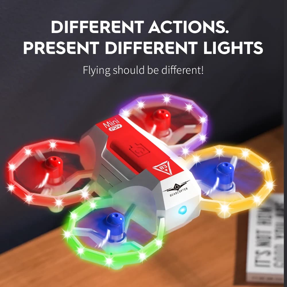 KF601 Nuovi mini droni con musica e luci per principianti Quadcopter 36 km / h Facile da controllare Elicottero RC Giocattoli per bambini Regali
