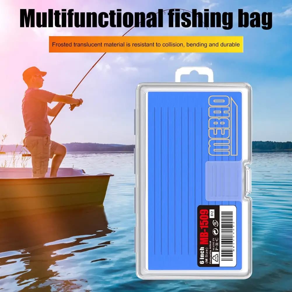 Plastic storage box for fishing gear, bait and hook container (M)