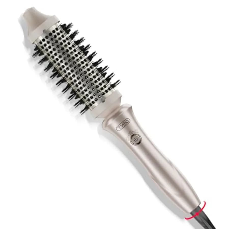 Spazzola Termica Arricciacapelli - STYLUX Blowout Volumizer con Flexi-Fit per Lisciare i Capelli, Strumento Riscaldato Rotondo per Styling