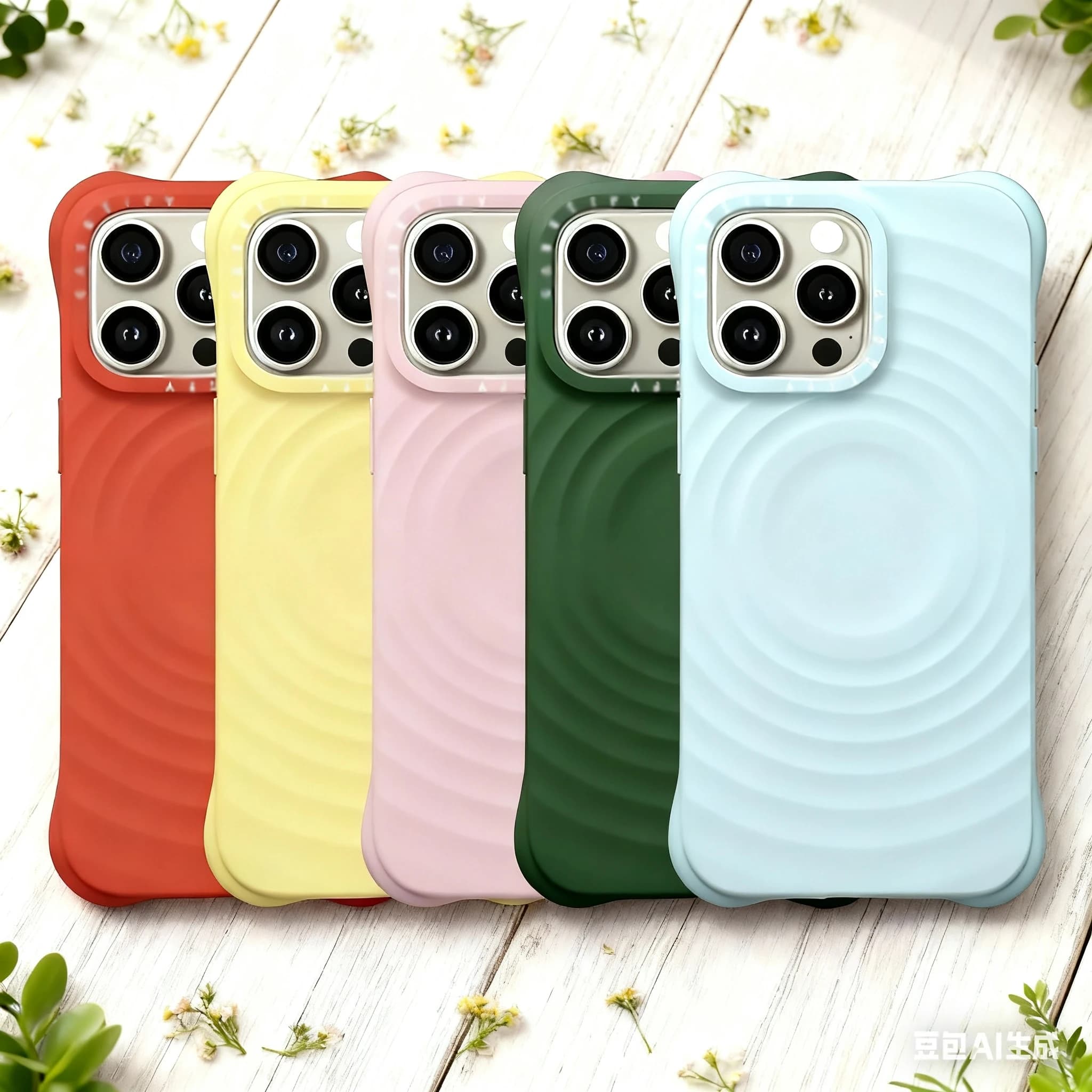 Custodia per telefono magnetica con lettere incise in silicone ondulato Anti-goccia Semplice ed elegante per iPhone 17 Pro Max Custodia protettiva Accessori