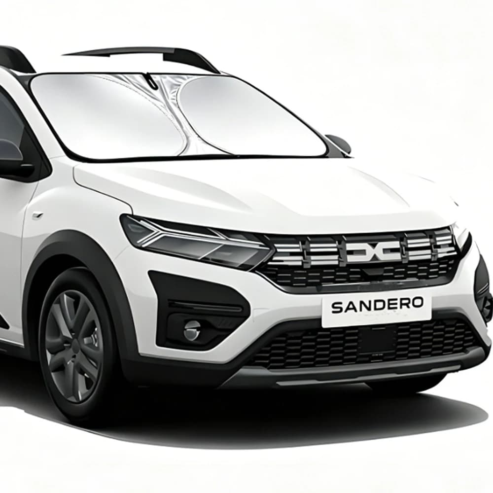 Parasole Pieghevole per Parabrezza Auto Dacia Sandero, Protezione UV, Riflettente, Copertura per Finestrino, 1 Pezzo