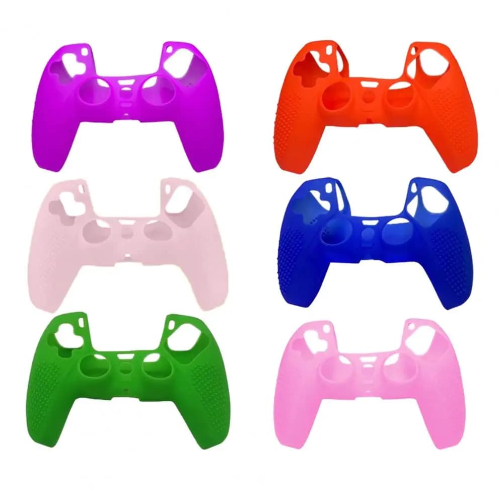 Custodia protettiva in Silicone per la copertura della pelle per 5 Controller PS5 custodia in gomma antiscivolo con 2 impugnature per il pollice Set di accessori