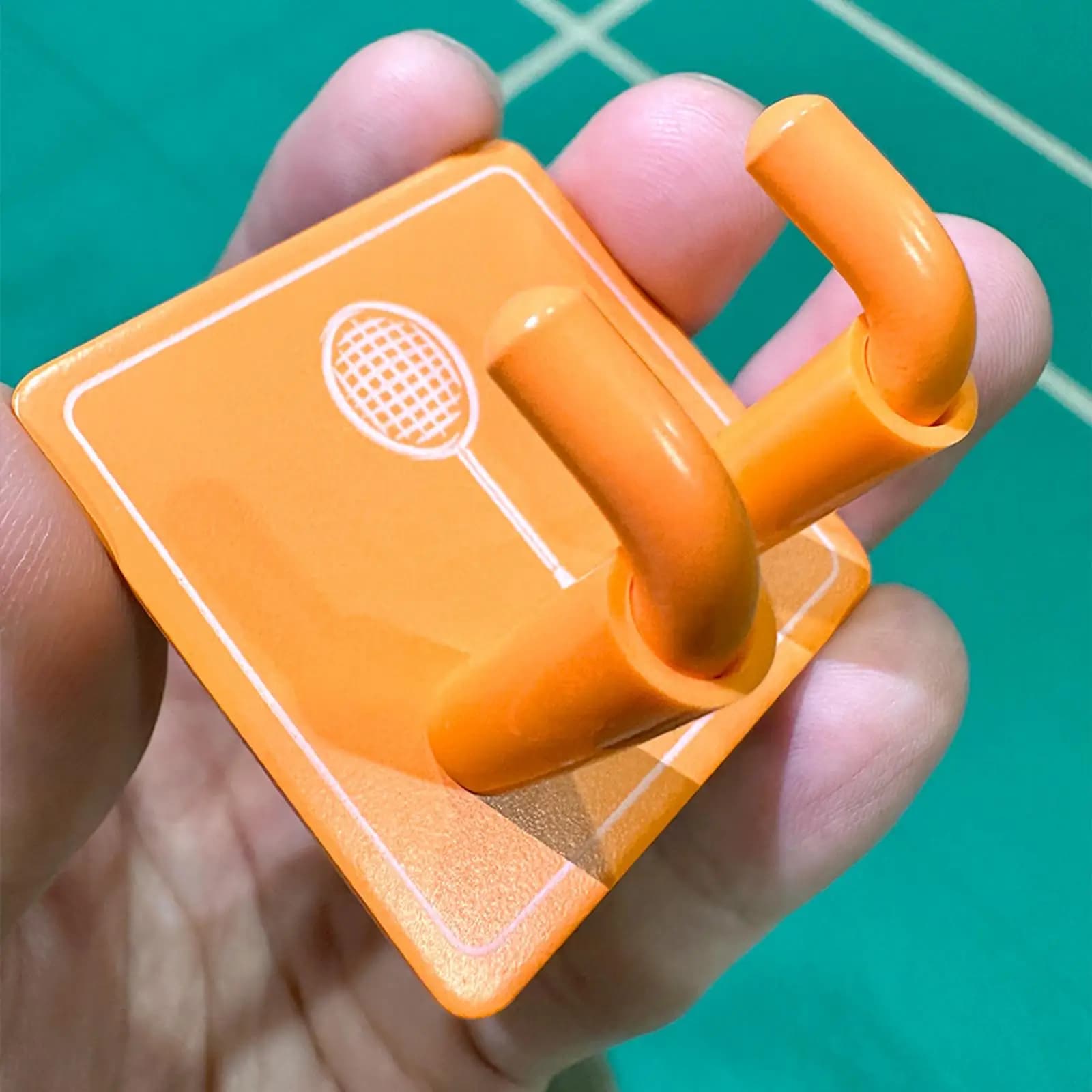Durable Stainless Steel Racket Hanger Hook with Silicone Cover for Badminton Tennis in Game Room