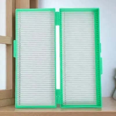 Organizzatore Porta Vetrini in Vetro per Microscopio in Robusto Materiale ABS per Uso Scolastico