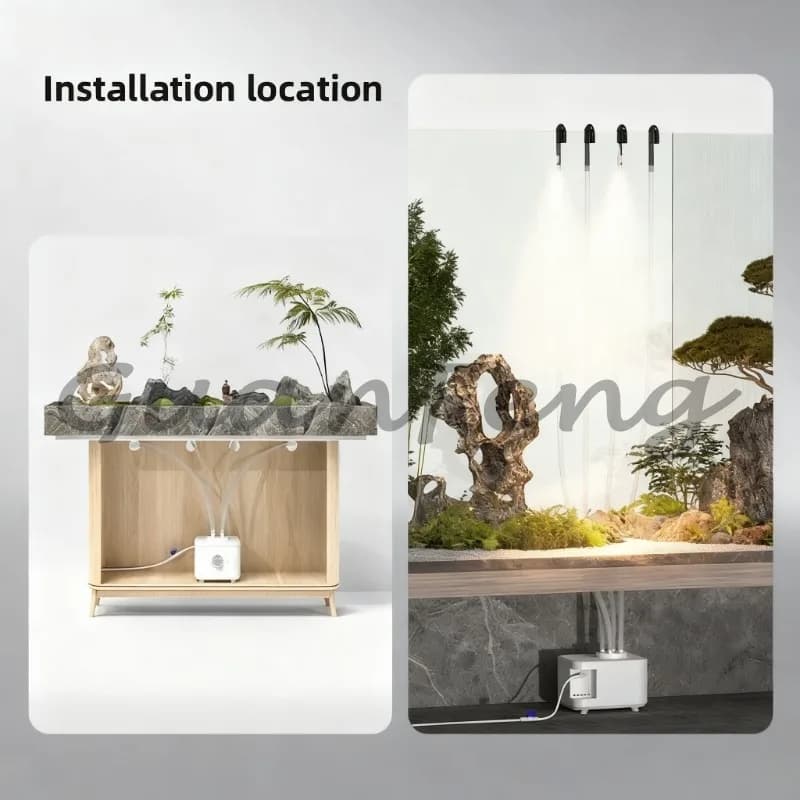 Humidifier Sprayer with Automatic Water Replenishment Function, Spray Generator for Aquariums, Garden Rockery Water Features