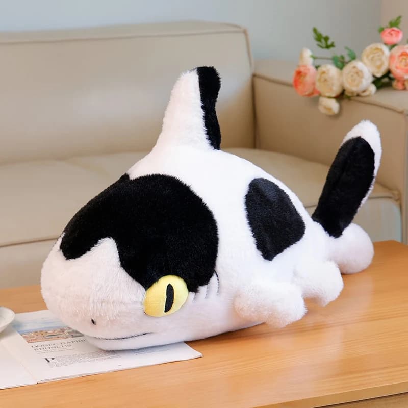 Stuffed Animal Toys Shark & Cat Combine Plush Toys Cow Shark Sleeping Pillow Cushion Plush Dolls Birthday Gifts Kids