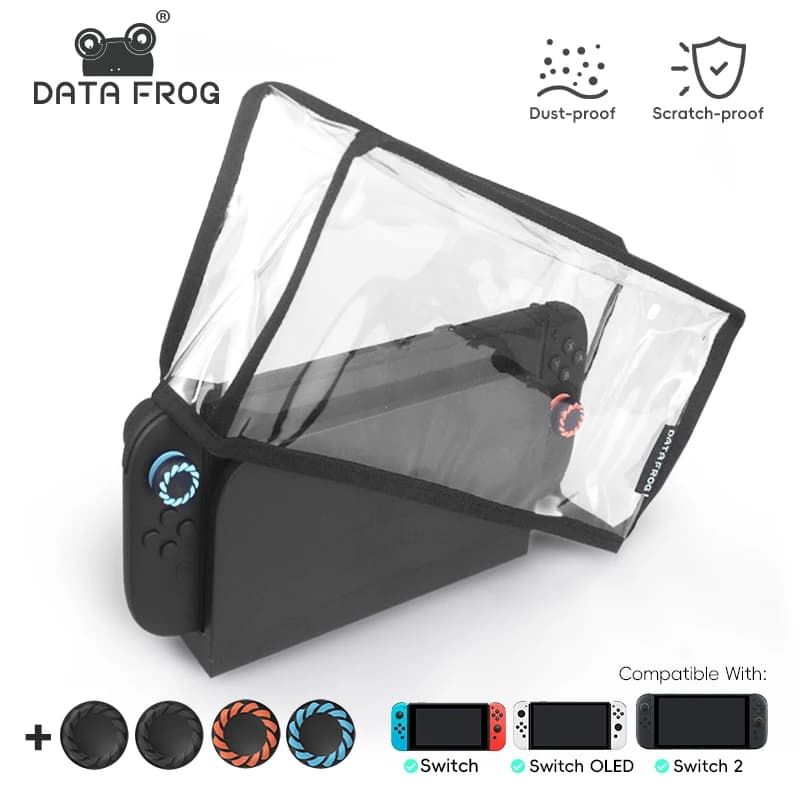 DATA FROG Copertura antipolvere impermeabile per console Switch 2 - Custodia protettiva antigraffio