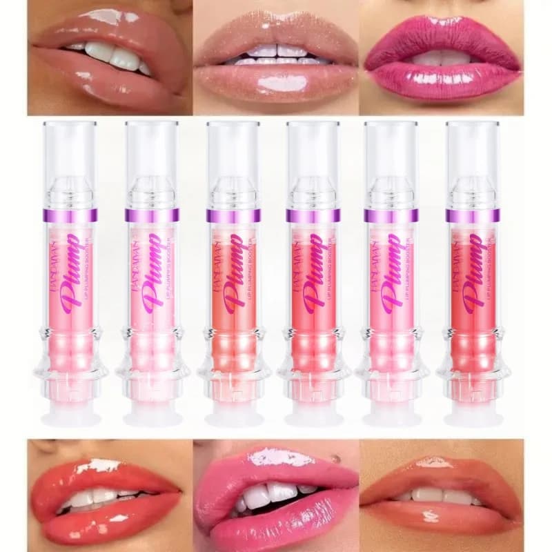 6 pezzi 01 # -06 # HANDAIYAN Lucidalabbra trasparente effetto specchio, a lunga durata, idratante e nutriente, rossetto e trucco.